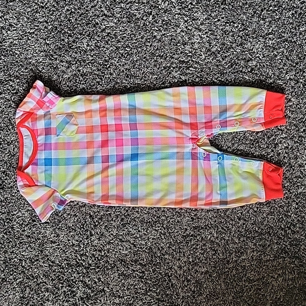 Rainbow plaid jumpsuit